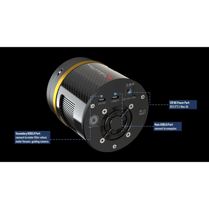 Player One Apollo-M MAX Pro USB3.0 Mono Camera - Astronomy Plus