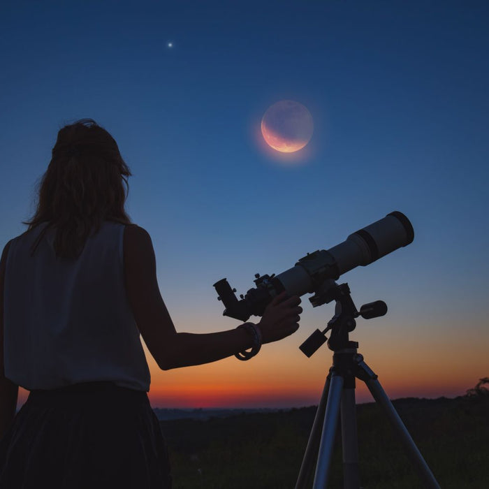 A person observing an astronomical event occurring between May and June