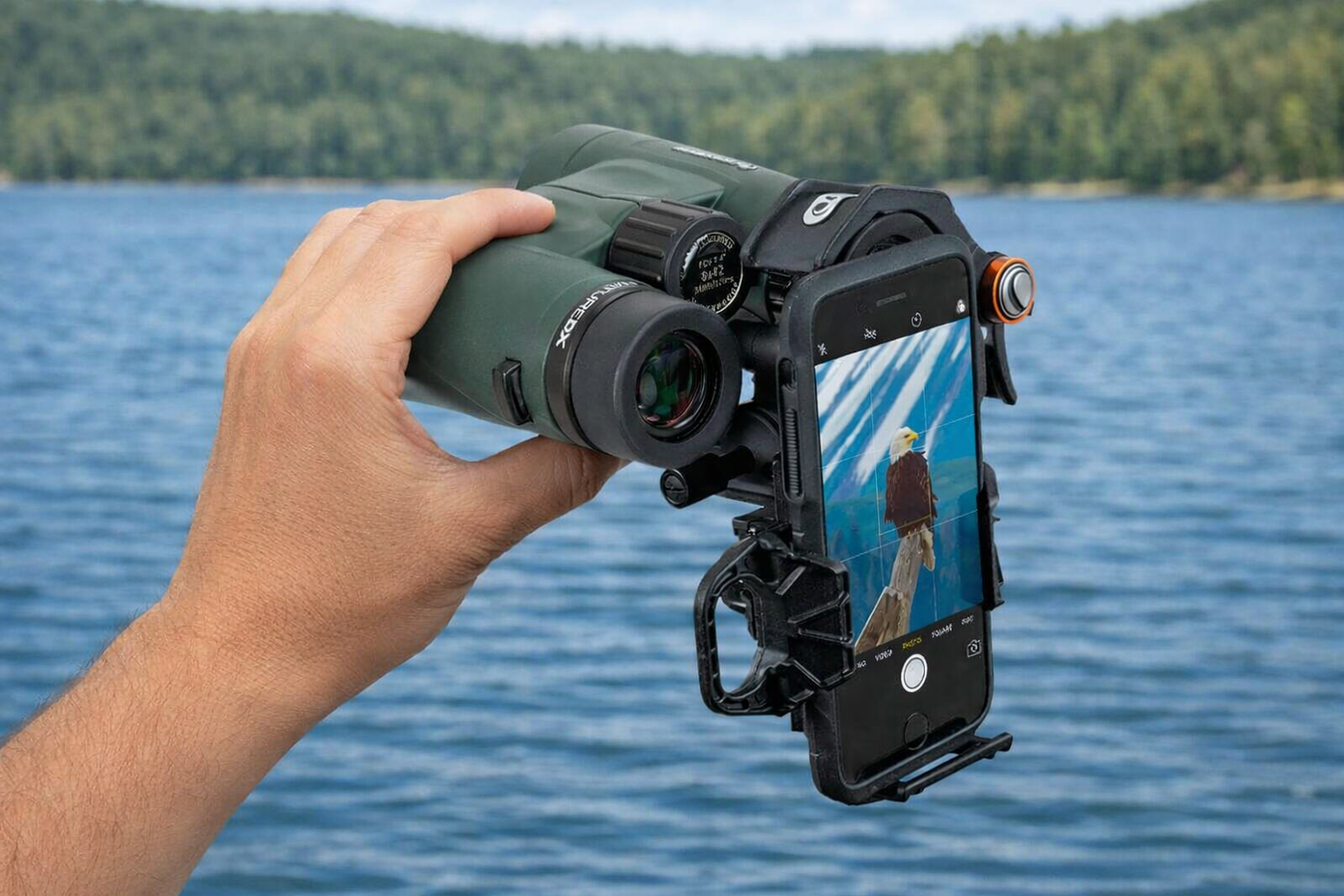 binoculars with smartphone adapter - astronomy plus