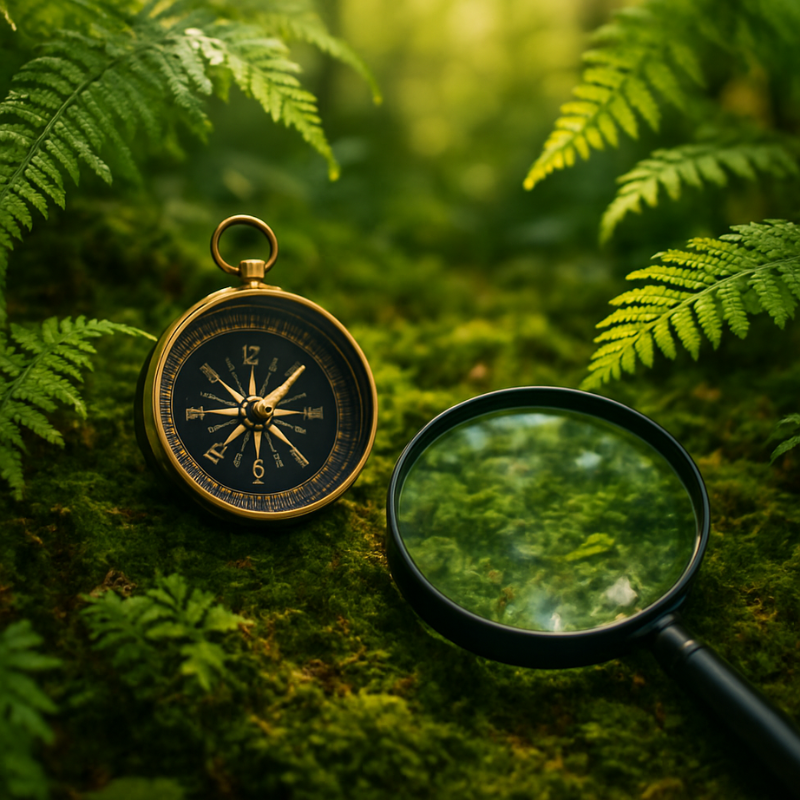 Magnifying Glasses & Compasses