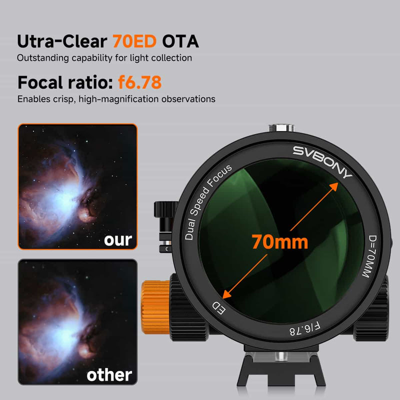 SVBONY SV503 70mm f/6.78 Quadruplet  ED  (F9359E)