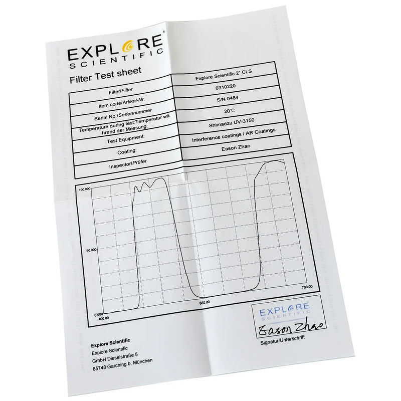 Explore Scientific Nebula Filter CLS 2.0-inch (310220)