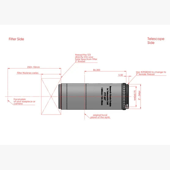 Baader Research Grade TZ-3 Telecentric System (3x focal length) (TZ-3)