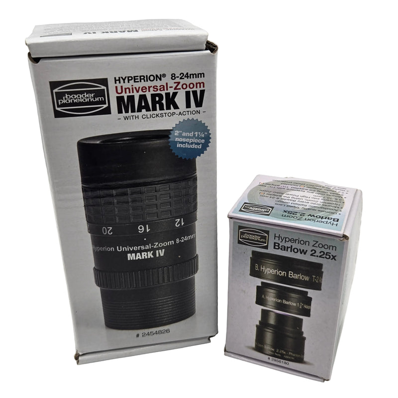 Baader Hyperion Universal Zoom Mark IV 8-24mm 68° avec Barlow 2.25x - USAGÉ (HYP-ZMBAR-U)