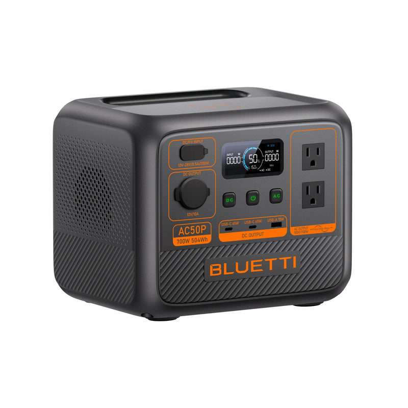 BLUETTI AC50P Portable Power Station | 700W 504Wh (AC50P)