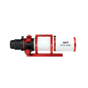 ZWO FF70 APO refractor telescope with red mounting bracket for astrophotography