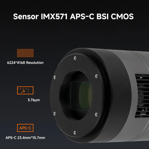 APS-C BSI CMOS astrophotography camera with IMX571 sensor, high resolution 6224x4168