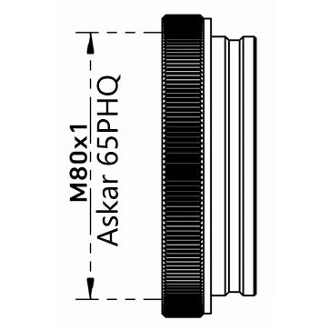 Adaptateur de télescope iOptron iAFS2 Askar/65PHQ et autres M80X1