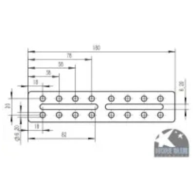 AstroHutech More Blue Arca Swiss-compatible Plate 180mm (AU005)