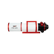 ZWO FF90 APO astrograph telescope with red mounting rings for astrophotography