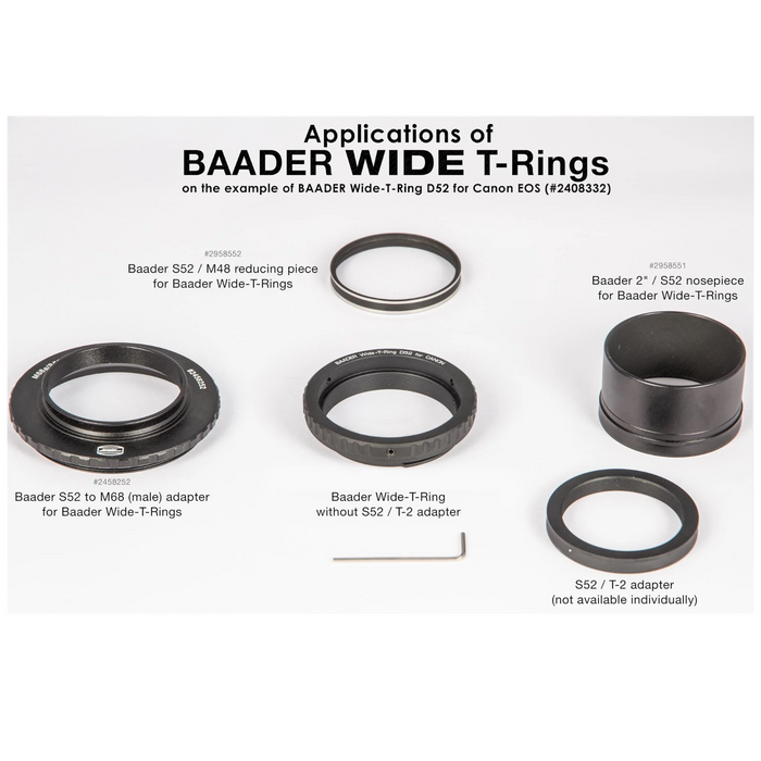 Baader Bague en T D52i pour Nikon Z (TRING-NZW)