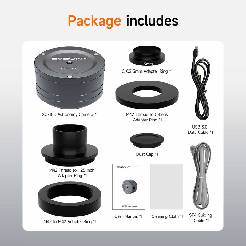 SVBony SC715C OSC Planetary Camera Color CMOS IMX715 USB3.0 (W9305A)