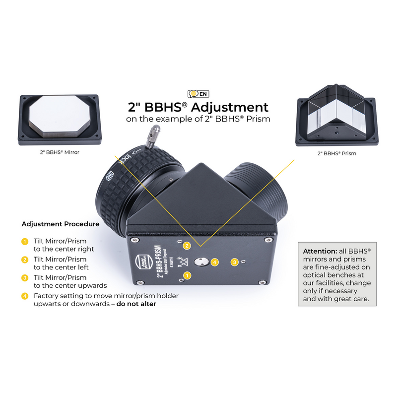 Baader 2“ BBHS® Prism – Adjustable Star Diagonal (2456118) Baader Planetarium