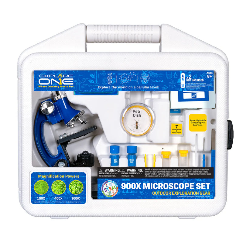 Explore Scientific 45 Piece 900X Microscope Set with Case (88-50101)