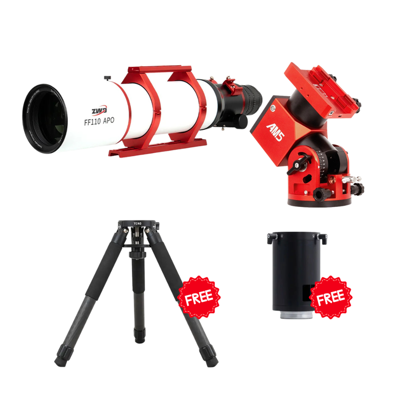 ZWO FF110 APO with AM5N Bundle + FREE TC40 and PE200 (FF110+AM5N)