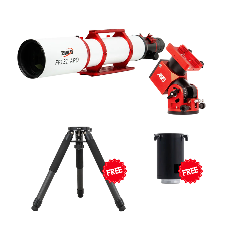 ZWO FF131 APO avec Pack AM5N + TC40 et PE200 GRATUITS (FF131+AM5N)