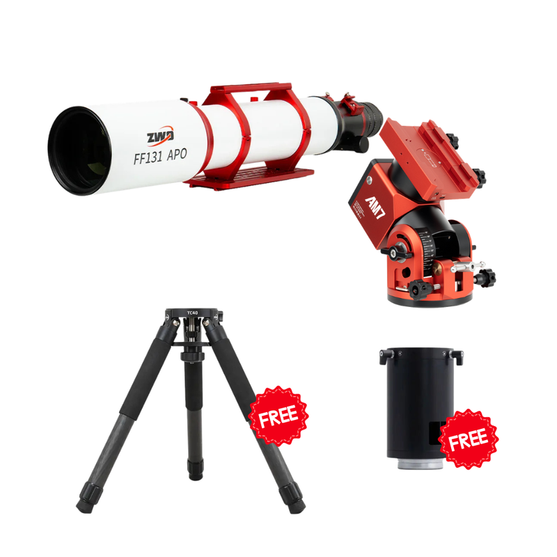 ZWO FF131 APO avec Monture AM7 + TC40 et PE200 GRATUITS (FF131+AM7)