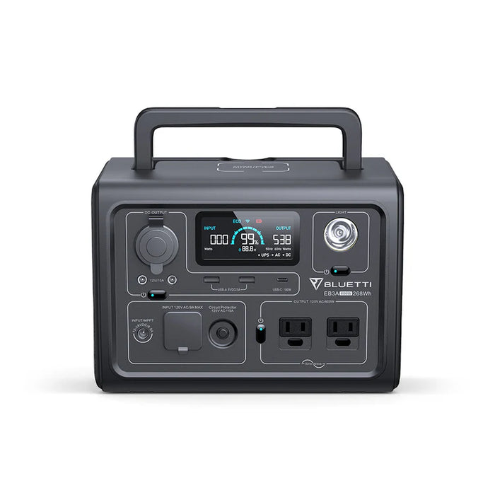 BLUETTI EB3A Portable Power Station | 600W 268Wh (EB3A)