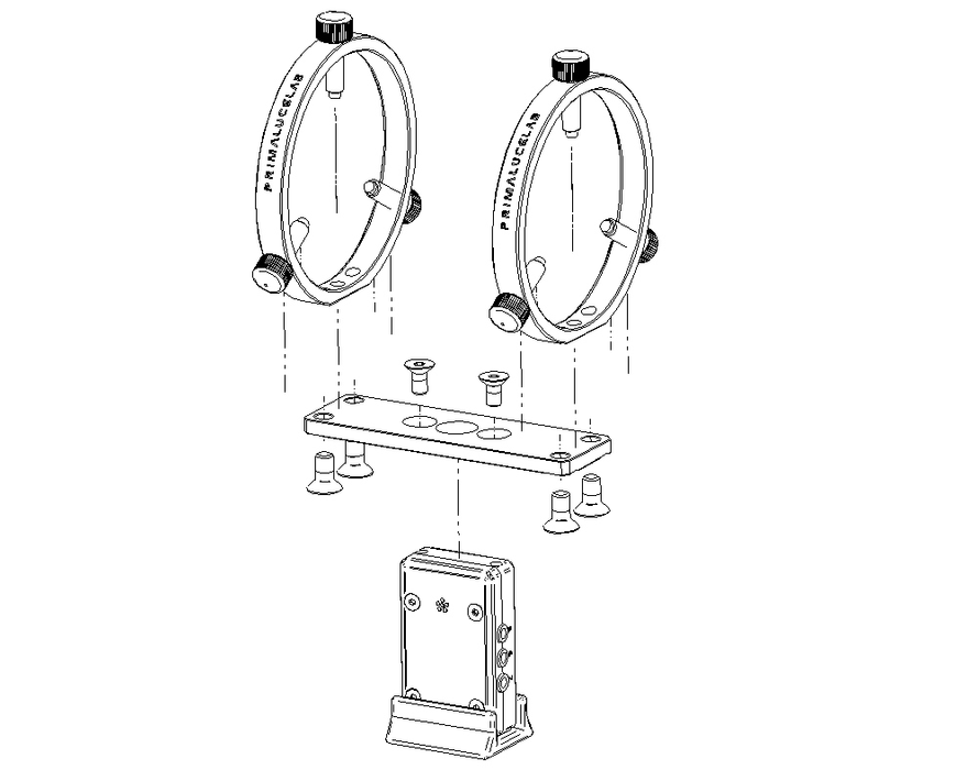 PrimaLuceLab Plaque de support d'anneaux de guidage pour ECCO (ECCOSUP-PL)