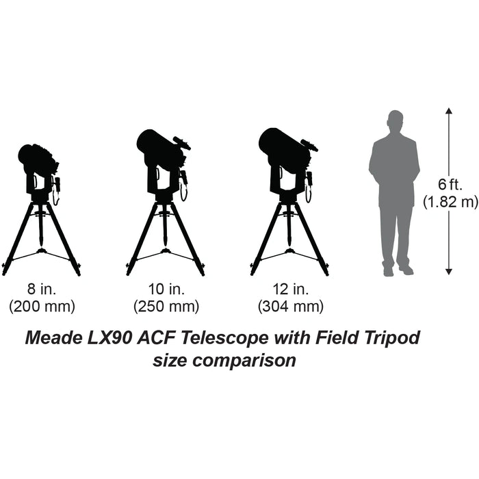 Télescope Meade 12" f/10 LX90 ACF avec Trépied (1210-90-03)