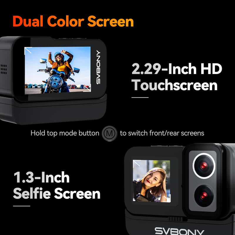 Caméra d'action à double objectif SVBONY SVGO (W9319A-W9319B)