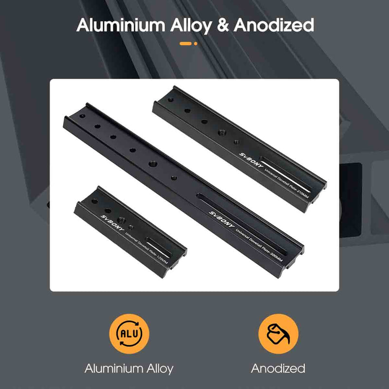 Plaque de montage à queue d'aronde noire SVBONY SV219