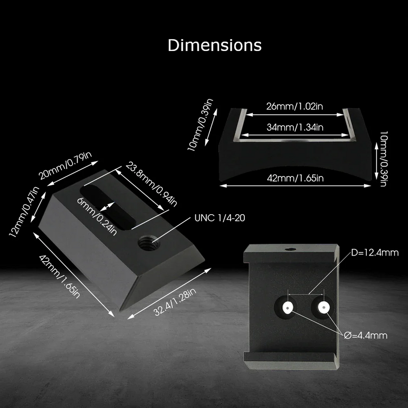 SVBONY Metal Dovetail Base and Mounting Plate Set for Finder Scopes (F9176A)