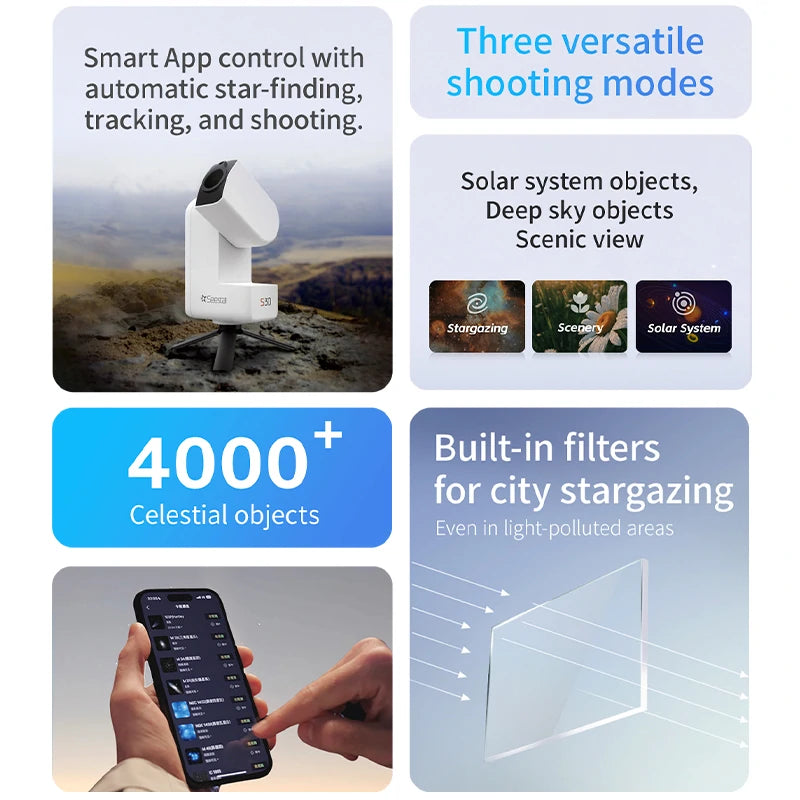 ZWO Seestar S30 All-in-One APO Smart Telescope (S30)