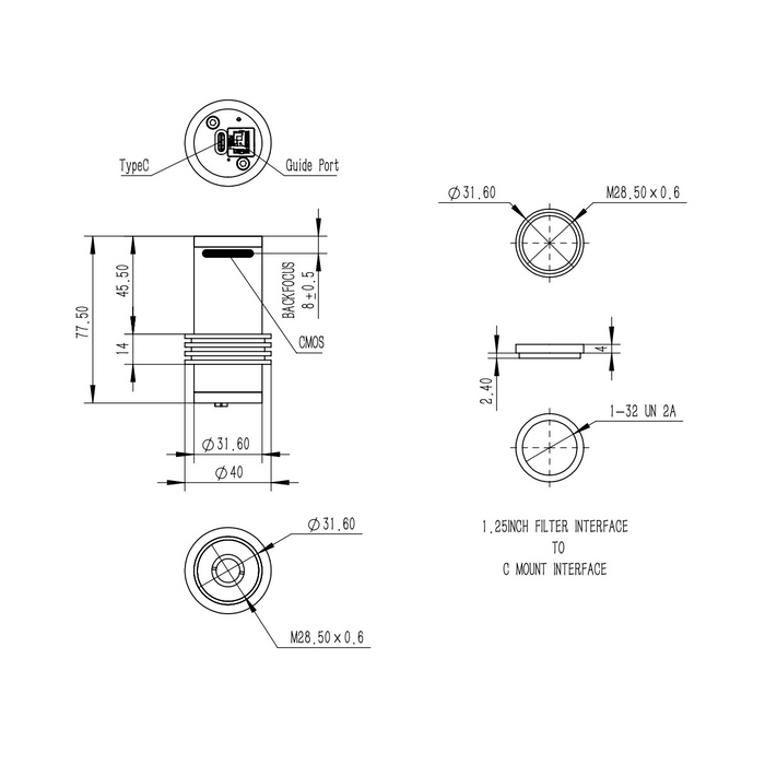 Caméra planétaire QHY QHY5III568 C/M