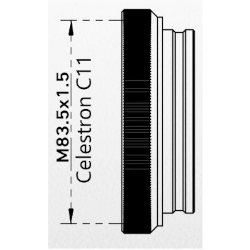 iOptron Adaptateur iAFS2 pour Celestron/C11 et autres M83.5X1.5 (M0835)
