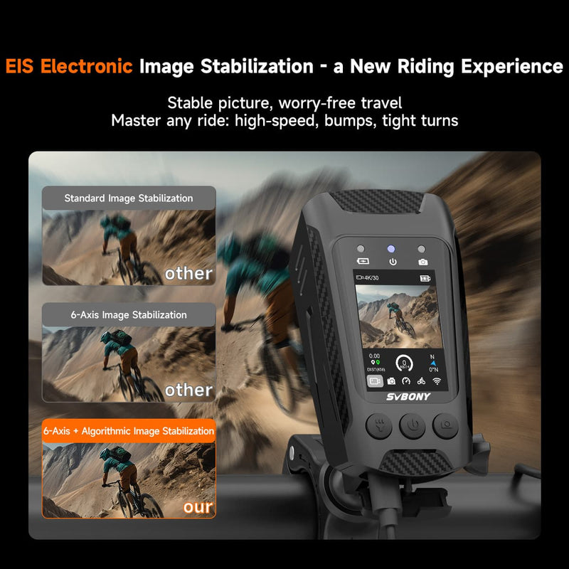 Caméra de vélo SVbony SVGo C1 HD 4K 30 ips étanche IPX4 (W9301A)