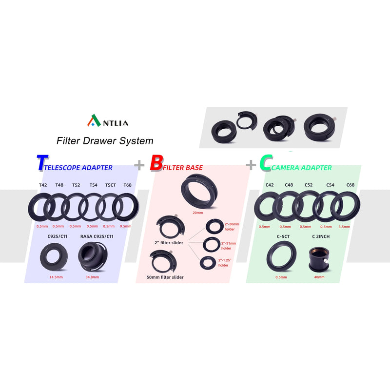 Antlia Filter Drawer and Adapters (Parts Only) - Astronomy Plus