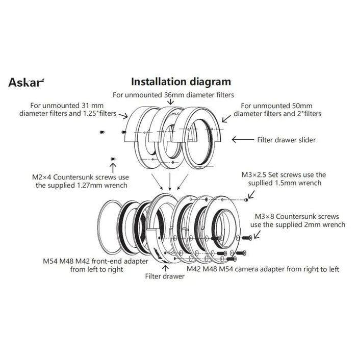 Askar 5-in-1 Multifunctional M54 Filter Drawer (M54-FD) - Astronomy Plus