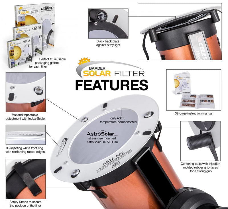 Baader ASTF: AstroSolar Telescope Filter OD 5.0 (80mm - 280mm)