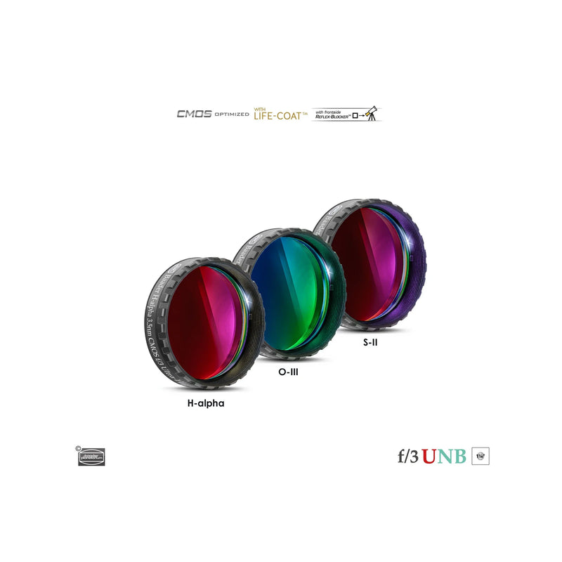 Baader 3.5 / 4nm f/3 Ultra-Highspeed Filters – CMOS-optimized (H-alpha / O-III / S-II) - Astronomy Plus