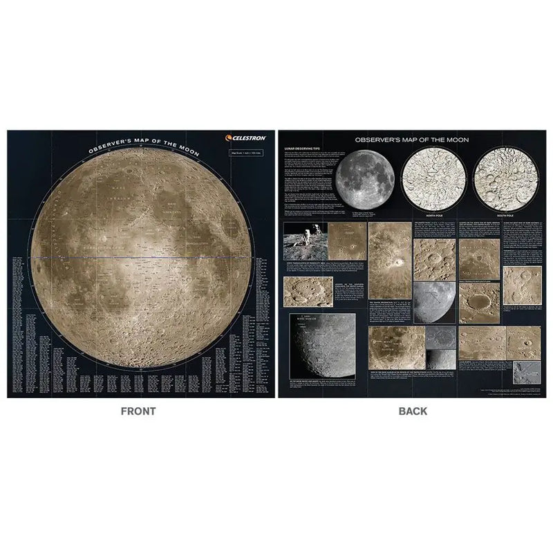 Celestron Deluxe Folding Moon Map (93704) - Astronomy Plus