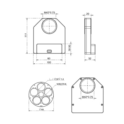 iOptron iEFW 5-Position Electronic Filter Wheel (3381)