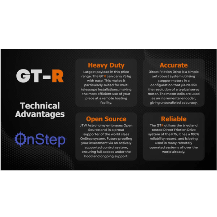 JTW Trident GTR - Direct Friction Drive Telescope Mount (GTR) - Astronomy Plus