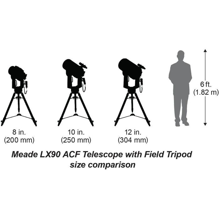 Meade 12" f/10 LX90 ACF Telescope with Tripod (1210-90-03) - Astronomy Plus