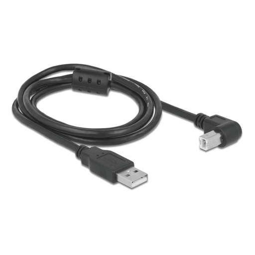 Pegasus Pack of 2 USB 2.0 Type-A male > USB 2.0 Type-B male angled Black - Astronomy Plus
