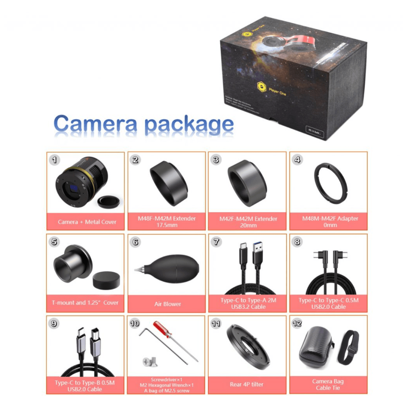 Player One Apollo-M MAX PRO USB3.0 Mono Camera — Telescopes ...