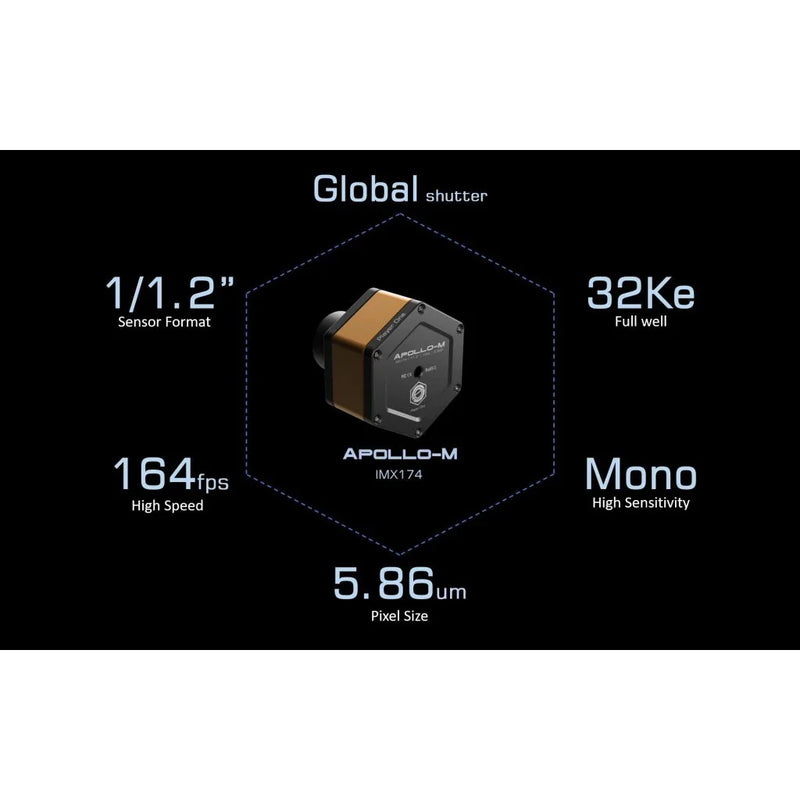 Player One Apollo-M USB3.0 Mono Camera IMX174 (Apollo-M) - Astronomy Plus