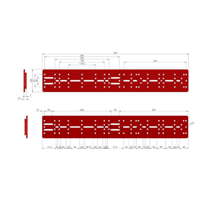 PrimaluceLab Losmandy style dovetail plate 645mm PLUS (PLLLOS645P) - Astronomy Plus