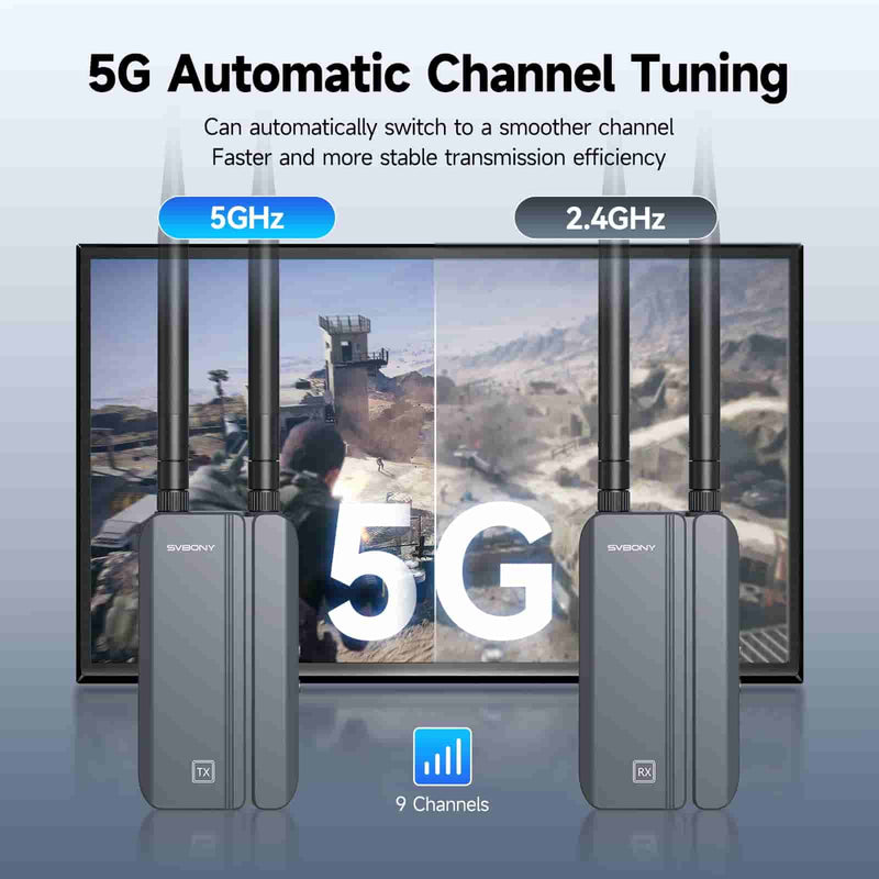 SVBONY Système de transmission vidéo sans fil TransAir3, latence de 0,06 s, émetteur/extendeur HD 1080p