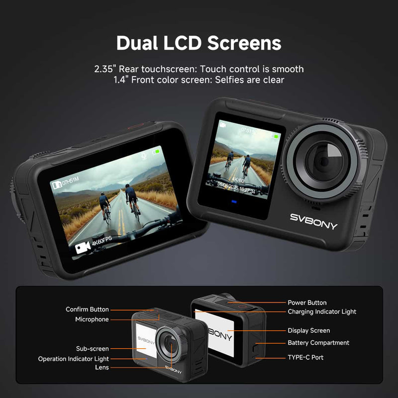 SVBONY SVGO3 4K Waterproof Action Camera (W9324A)