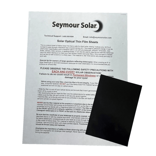Seymour Hyperion Solar Filter Thin Film Sheets - Astronomy Plus
