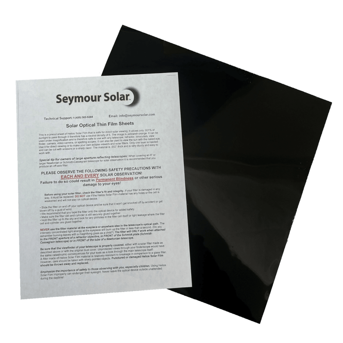 Seymour Hyperion Solar Filter Thin Film Sheets - Astronomy Plus