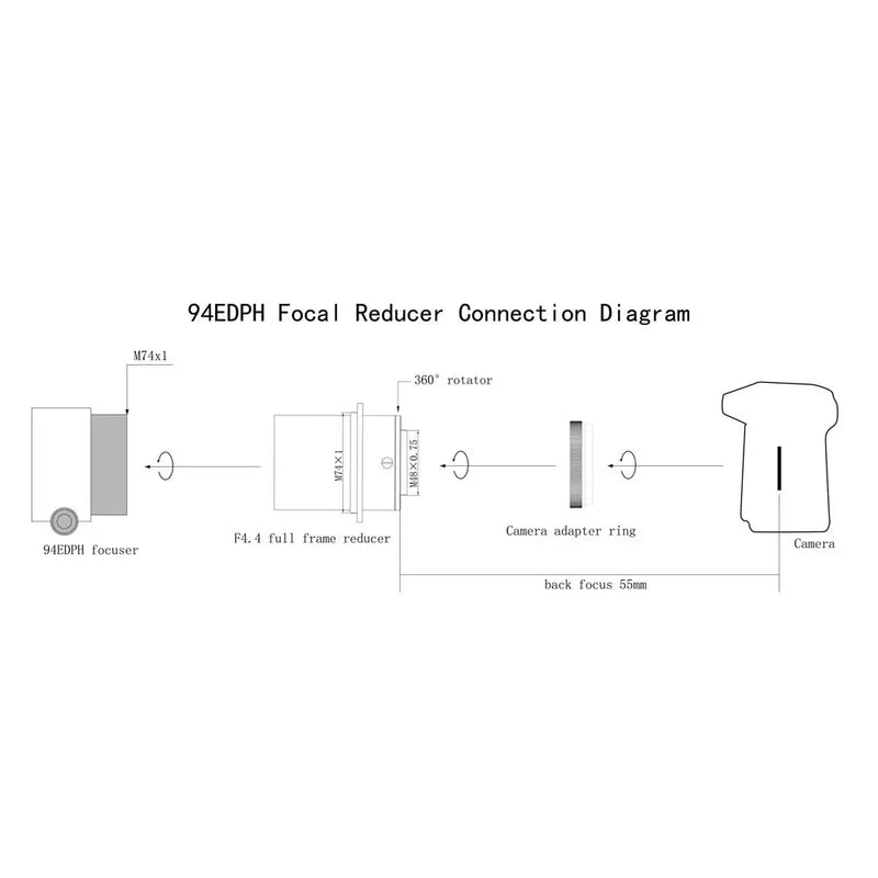SharpStar 94EDPH 0.8x Focal Reducer (94EDPHFR) - Astronomy Plus