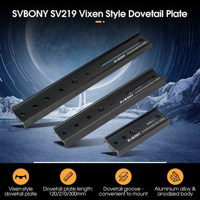 SVBONY SV219 Black Dovetail Mounting Plate