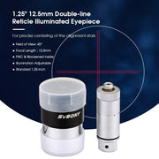 SVBONY 1.25" Illuminated Crosshaired Plossl Eyepiece (F9132A) - Astronomy Plus